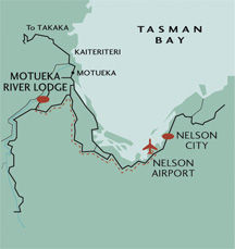 Where to find the Motueka River Lodge